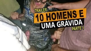 10 homens e uma grávida, Cristina Almeida em um menage no cinema com vários desconhecidos, casal amador – Kratos Parte 1/4