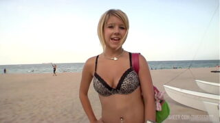 Cute Busty Blonde Teen Hot babe Paris mona Blowjob and Fucking