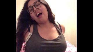 Cute pregnant Mexican, masturbating.