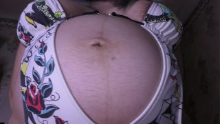 Thick wife with a huge pregnant belly  ride in a cowgirl position her hubby until she cum a lot